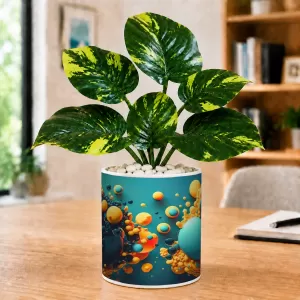 Artificial Tree Ceramic Photo Pot With White Stones 3x4 Inch (F165275) Artificial Tree Ceramic Photo Pot With White Stones 3x4 Inch (F165275)