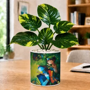 Artificial Tree Ceramic Photo Pot With White Stones 3x4 Inch (F165276) Artificial Tree Ceramic Photo Pot With White Stones 3x4 Inch (F165276)