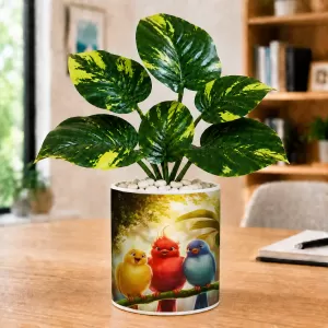Artificial Tree Ceramic Photo Pot With White Stones 3x4 Inch (F165281) Artificial Tree Ceramic Photo Pot With White Stones 3x4 Inch (F165281)