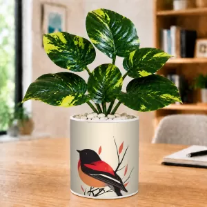 Artificial Tree Ceramic Photo Pot With White Stones 3x4 Inch (F165285) Artificial Tree Ceramic Photo Pot With White Stones 3x4 Inch (F165285)