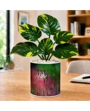 Artificial Tree Ceramic Photo Pot With White Stones 3x4 Inch (F165303)