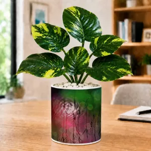 Artificial Tree Ceramic Photo Pot With White Stones 3x4 Inch (F165303) Artificial Tree Ceramic Photo Pot With White Stones 3x4 Inch (F165303)