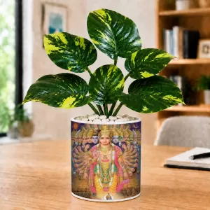 Artificial Tree Ceramic Photo Pot With White Stones 3x4 Inch (F165312) Artificial Tree Ceramic Photo Pot With White Stones 3x4 Inch (F165312)