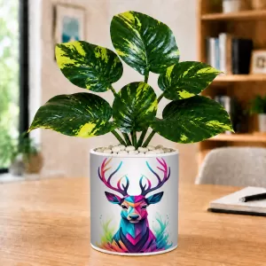 Artificial Tree Ceramic Photo Pot With White Stones 3x4 Inch (F165314) Artificial Tree Ceramic Photo Pot With White Stones 3x4 Inch (F165314)