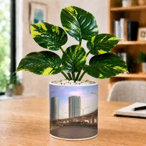 Artificial Tree Ceramic Photo Pot With White Stones 3x4 Inch (F165315) Artificial Tree Ceramic Photo Pot With White Stones 3x4 Inch (F165315)