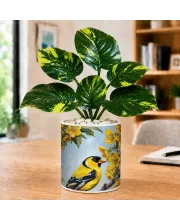Artificial Tree Ceramic Photo Pot With White Stones 3x4 Inch (F165320)