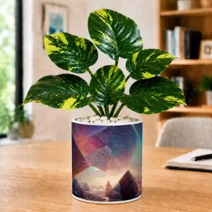 Artificial Tree Ceramic Photo Pot With White Stones 3x4 Inch (F165326) Artificial Tree Ceramic Photo Pot With White Stones 3x4 Inch (F165326)
