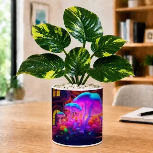 Artificial Tree Ceramic Photo Pot With White Stones 3x4 Inch (F165329) Artificial Tree Ceramic Photo Pot With White Stones 3x4 Inch (F165329)