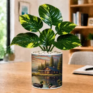 Artificial Tree Ceramic Photo Pot With White Stones 3x4 Inch (F165338) Artificial Tree Ceramic Photo Pot With White Stones 3x4 Inch (F165338)
