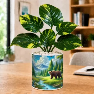 Artificial Tree Ceramic Photo Pot With White Stones 3x4 Inch (F165342) Artificial Tree Ceramic Photo Pot With White Stones 3x4 Inch (F165342)