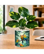 Artificial Tree Ceramic Photo Pot With White Stones 3x4 Inch (F165343)