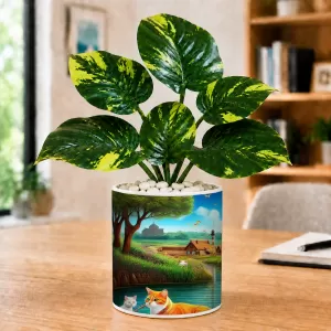 Artificial Tree Ceramic Photo Pot With White Stones 3x4 Inch (F165344) Artificial Tree Ceramic Photo Pot With White Stones 3x4 Inch (F165344)