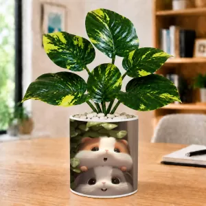 Artificial Tree Ceramic Photo Pot With White Stones 3x4 Inch (F165346) Artificial Tree Ceramic Photo Pot With White Stones 3x4 Inch (F165346)