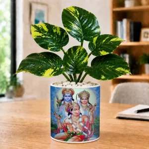 Artificial Tree Ceramic Photo Pot With White Stones 3x4 Inch (F165350) Artificial Tree Ceramic Photo Pot With White Stones 3x4 Inch (F165350)