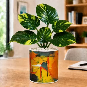 Artificial Tree Ceramic Photo Pot With White Stones 3x4 Inch (F165353) Artificial Tree Ceramic Photo Pot With White Stones 3x4 Inch (F165353)