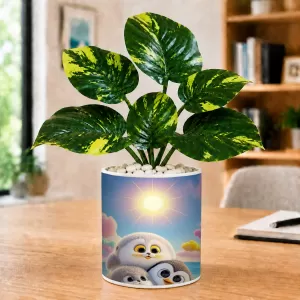 Artificial Tree Ceramic Photo Pot With White Stones 3x4 Inch (F165357) Artificial Tree Ceramic Photo Pot With White Stones 3x4 Inch (F165357)