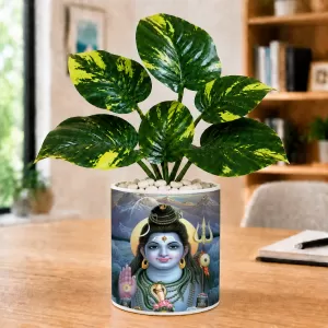 Artificial Tree Ceramic Photo Pot With White Stones 3x4 Inch (F165364) Artificial Tree Ceramic Photo Pot With White Stones 3x4 Inch (F165364)