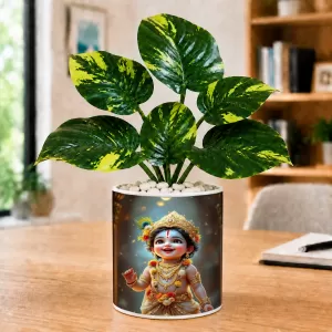 Artificial Tree Ceramic Photo Pot With White Stones 3x4 Inch (F165369) Artificial Tree Ceramic Photo Pot With White Stones 3x4 Inch (F165369)