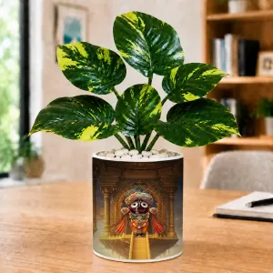 Artificial Tree Ceramic Photo Pot With White Stones 3x4 Inch (F165370) Artificial Tree Ceramic Photo Pot With White Stones 3x4 Inch (F165370)