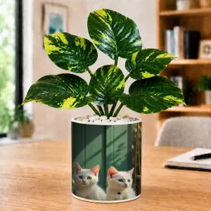 Artificial Tree Ceramic Photo Pot With White Stones 3x4 Inch (F165382) Artificial Tree Ceramic Photo Pot With White Stones 3x4 Inch (F165382)
