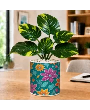 Artificial Tree Ceramic Photo Pot With White Stones 3x4 Inch (F165387)