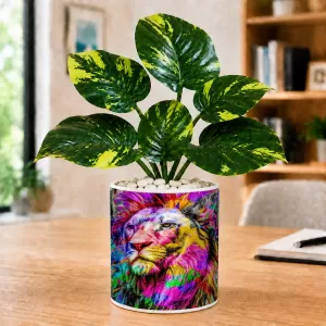 Artificial Tree Ceramic Photo Pot With White Stones 3x4 Inch (F165392) Artificial Tree Ceramic Photo Pot With White Stones 3x4 Inch (F165392)