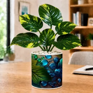 Artificial Tree Ceramic Photo Pot With White Stones 3x4 Inch (F165396) Artificial Tree Ceramic Photo Pot With White Stones 3x4 Inch (F165396)