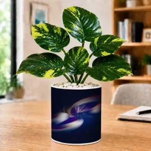 Artificial Tree Ceramic Photo Pot With White Stones 3x4 Inch (F165399) Artificial Tree Ceramic Photo Pot With White Stones 3x4 Inch (F165399)