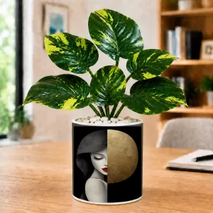 Artificial Tree Ceramic Photo Pot With White Stones 3x4 Inch (F165402) Artificial Tree Ceramic Photo Pot With White Stones 3x4 Inch (F165402)