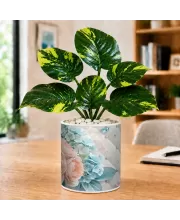 Artificial Tree Ceramic Photo Pot With White Stones 3x4 Inch (F165410)