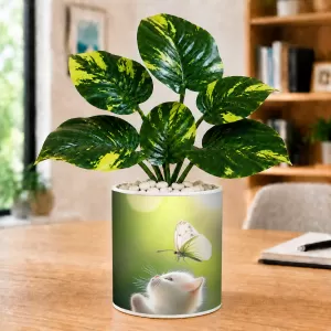 Artificial Tree Ceramic Photo Pot With White Stones 3x4 Inch (F165412) Artificial Tree Ceramic Photo Pot With White Stones 3x4 Inch (F165412)