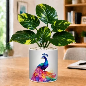 Artificial Tree Ceramic Photo Pot With White Stones 3x4 Inch (F165416) Artificial Tree Ceramic Photo Pot With White Stones 3x4 Inch (F165416)