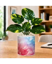 Artificial Tree Ceramic Photo Pot With White Stones 3x4 Inch (F165425)