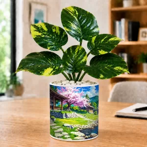 Artificial Tree Ceramic Photo Pot With White Stones 3x4 Inch (F165430) Artificial Tree Ceramic Photo Pot With White Stones 3x4 Inch (F165430)