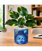 Artificial Tree Ceramic Photo Pot With White Stones 3x4 Inch (F165433)