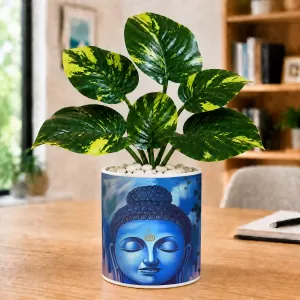 Artificial Tree Ceramic Photo Pot With White Stones 3x4 Inch (F165433) Artificial Tree Ceramic Photo Pot With White Stones 3x4 Inch (F165433)