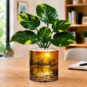 Artificial Tree Ceramic Photo Pot With White Stones 3x4 Inch (F165439) Artificial Tree Ceramic Photo Pot With White Stones 3x4 Inch (F165439)