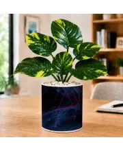 Artificial Tree Ceramic Photo Pot With White Stones 3x4 Inch (F165440)