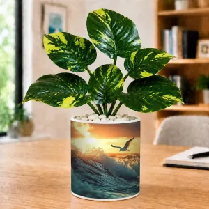Artificial Tree Ceramic Photo Pot With White Stones 3x4 Inch (F165441) Artificial Tree Ceramic Photo Pot With White Stones 3x4 Inch (F165441)