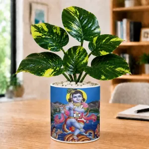 Artificial Tree Ceramic Photo Pot With White Stones 3x4 Inch (F165445) Artificial Tree Ceramic Photo Pot With White Stones 3x4 Inch (F165445)