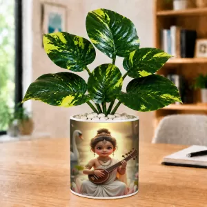 Artificial Tree Ceramic Photo Pot With White Stones 3x4 Inch (F165449) Artificial Tree Ceramic Photo Pot With White Stones 3x4 Inch (F165449)