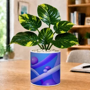 Artificial Tree Ceramic Photo Pot With White Stones 3x4 Inch (F165452) Artificial Tree Ceramic Photo Pot With White Stones 3x4 Inch (F165452)