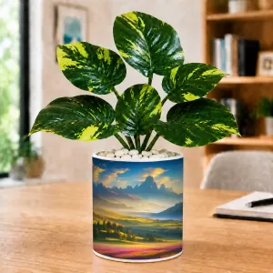 Artificial Tree Ceramic Photo Pot With White Stones 3x4 Inch (F165456) Artificial Tree Ceramic Photo Pot With White Stones 3x4 Inch (F165456)