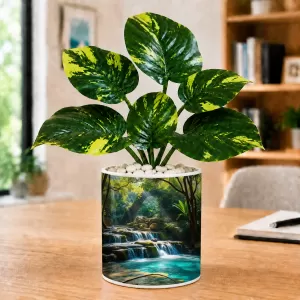 Artificial Tree Ceramic Photo Pot With White Stones 3x4 Inch (F165461) Artificial Tree Ceramic Photo Pot With White Stones 3x4 Inch (F165461)