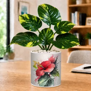 Artificial Tree Ceramic Photo Pot With White Stones 3x4 Inch (F165465) Artificial Tree Ceramic Photo Pot With White Stones 3x4 Inch (F165465)