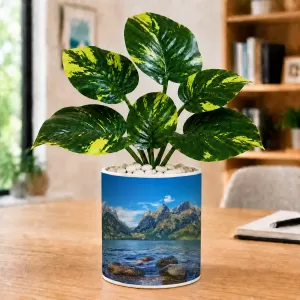 Artificial Tree Ceramic Photo Pot With White Stones 3x4 Inch (F165467) Artificial Tree Ceramic Photo Pot With White Stones 3x4 Inch (F165467)