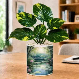 Artificial Tree Ceramic Photo Pot With White Stones 3x4 Inch (F165472) Artificial Tree Ceramic Photo Pot With White Stones 3x4 Inch (F165472)