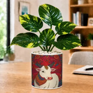 Artificial Tree Ceramic Photo Pot With White Stones 3x4 Inch (F165476) Artificial Tree Ceramic Photo Pot With White Stones 3x4 Inch (F165476)