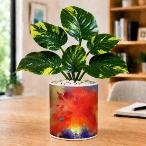 Artificial Tree Ceramic Photo Pot With White Stones 3x4 Inch (F165479) Artificial Tree Ceramic Photo Pot With White Stones 3x4 Inch (F165479)
