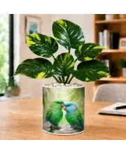 Artificial Tree Ceramic Photo Pot With White Stones 3x4 Inch (F165489)